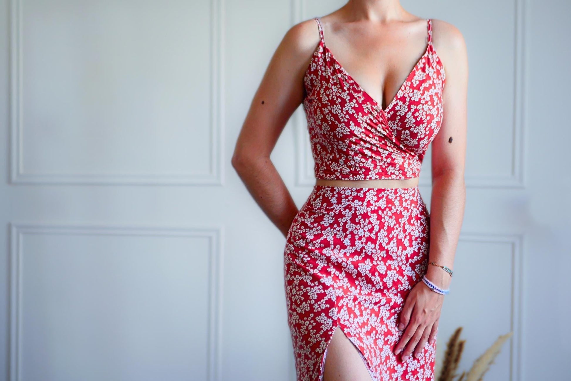 Patron PDF ensemble jupe longue avec fente et crop top portefeuille Autonome