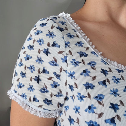 Patron t-shirt femme jersey facile à coudre | PDF