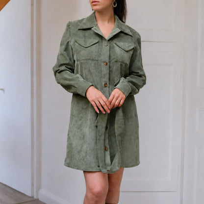 Patron robe saharienne ceinturée | PDF | Robe chemise