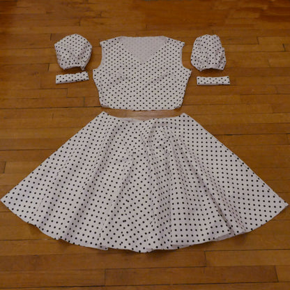 Patron PDF robe vintage rétro - manches bouffantes - jupe volumineuse - Brune couture