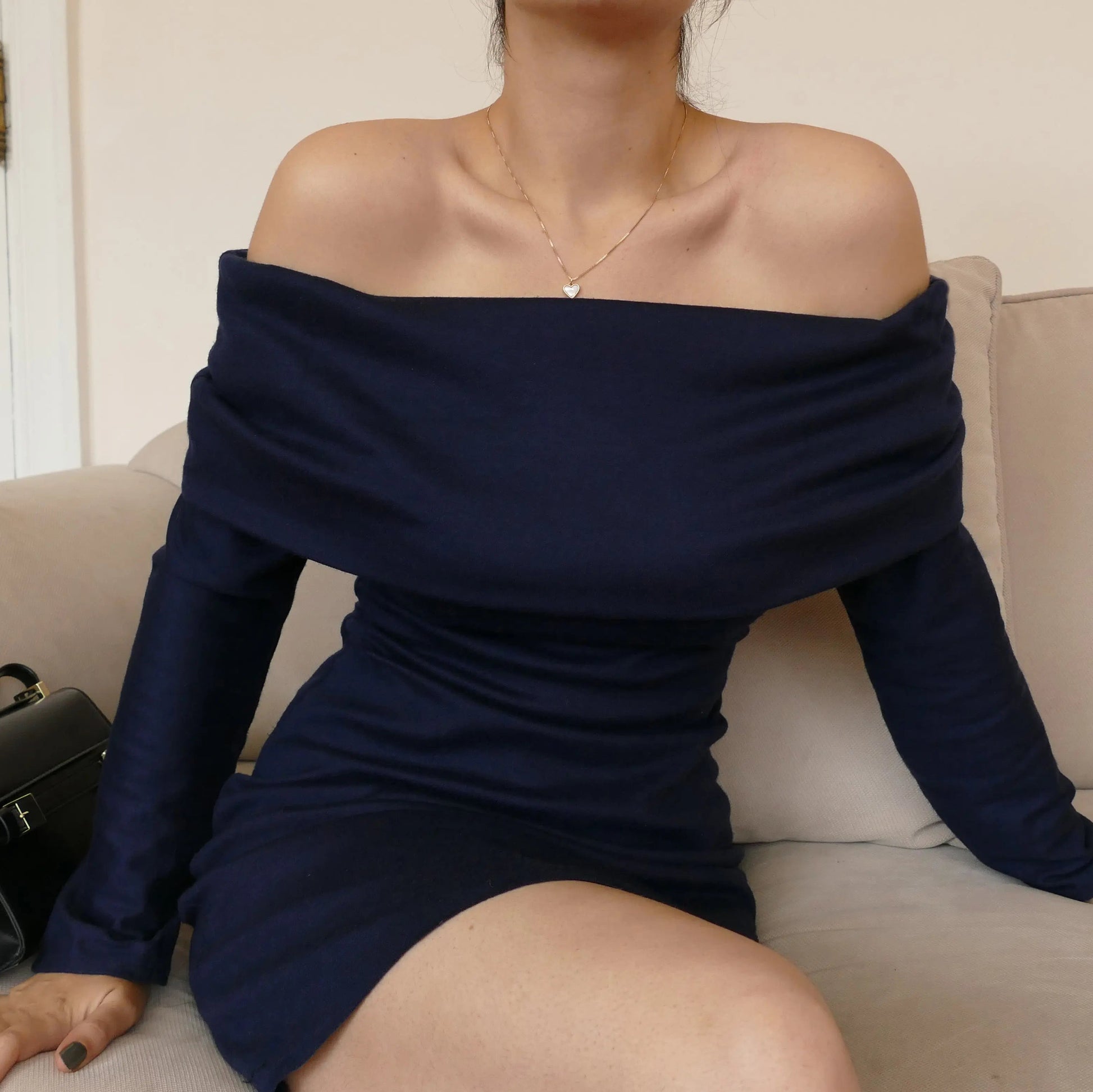 Patron PDF robe pull moulante avec décolleté bardot, épaules dénudées Ma boutique