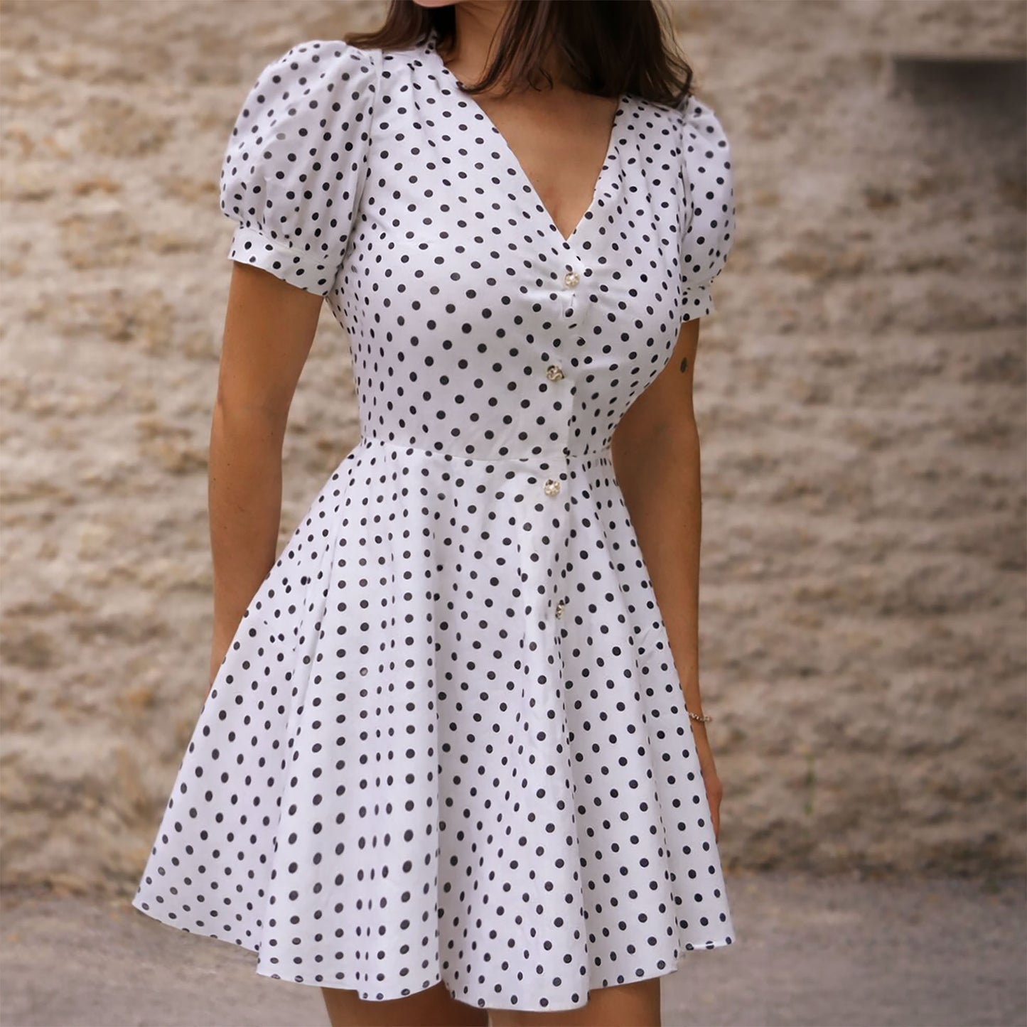 Patron PDF robe vintage rétro - manches bouffantes - jupe volumineuse - Brune couture